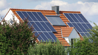 Villa med solceller